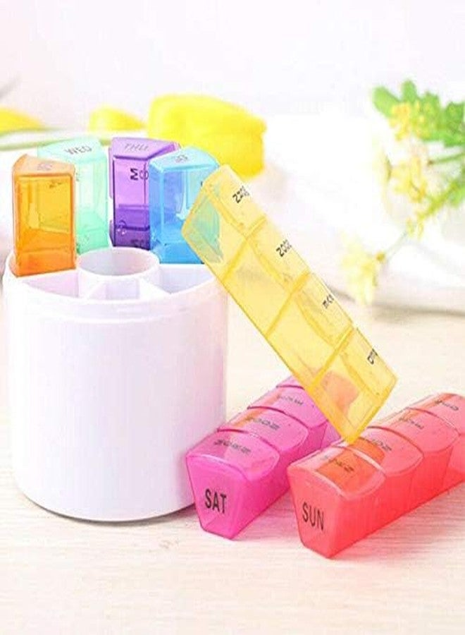Artnery Pill Organizer, Pill Case 7 Day 4 Modes (Morning, Noon, Evening, Bed) Style Pill Medicine Kit Tablet Pillbox Dispenser Organizer Case - Image 4